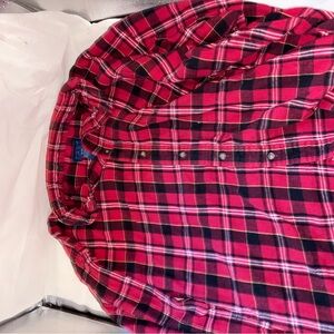 Towncraft Red and Black Plaid Shirt